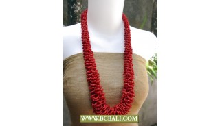 Red Corn Necklaces Beading